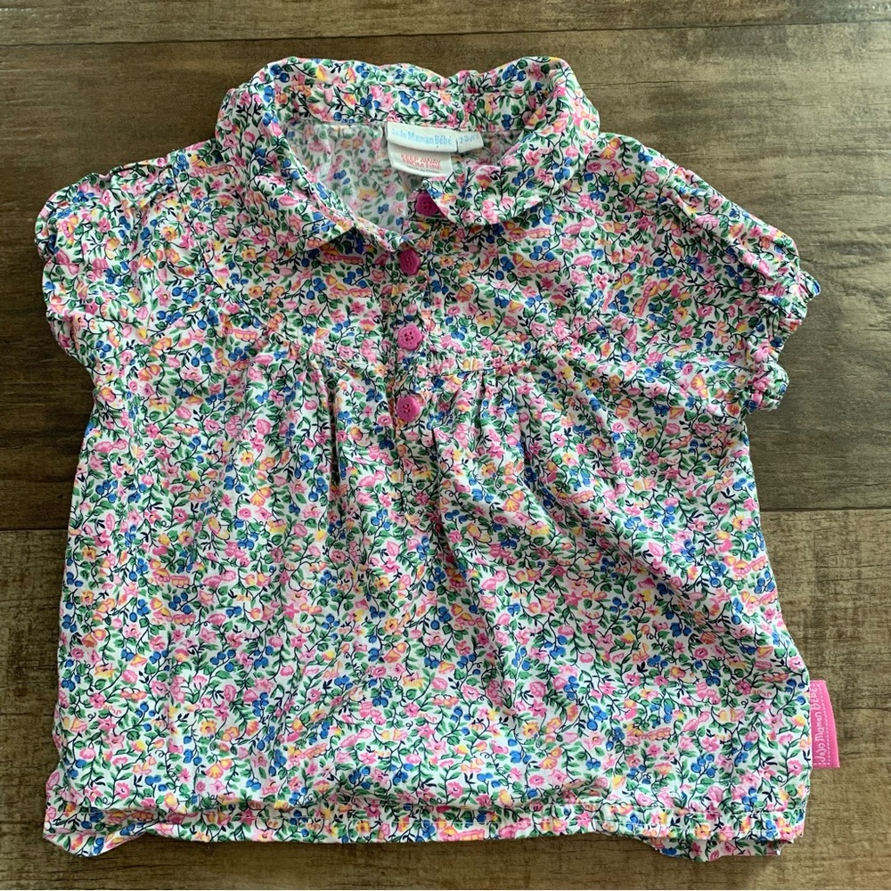 JoJo Maman Bebe floral collared shirt